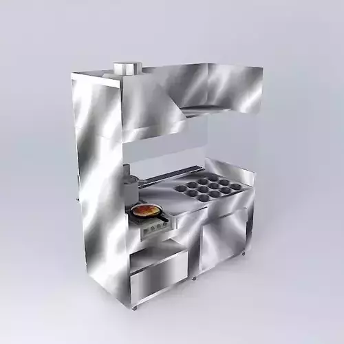 Kit stainless steel kitchen with stove and oven