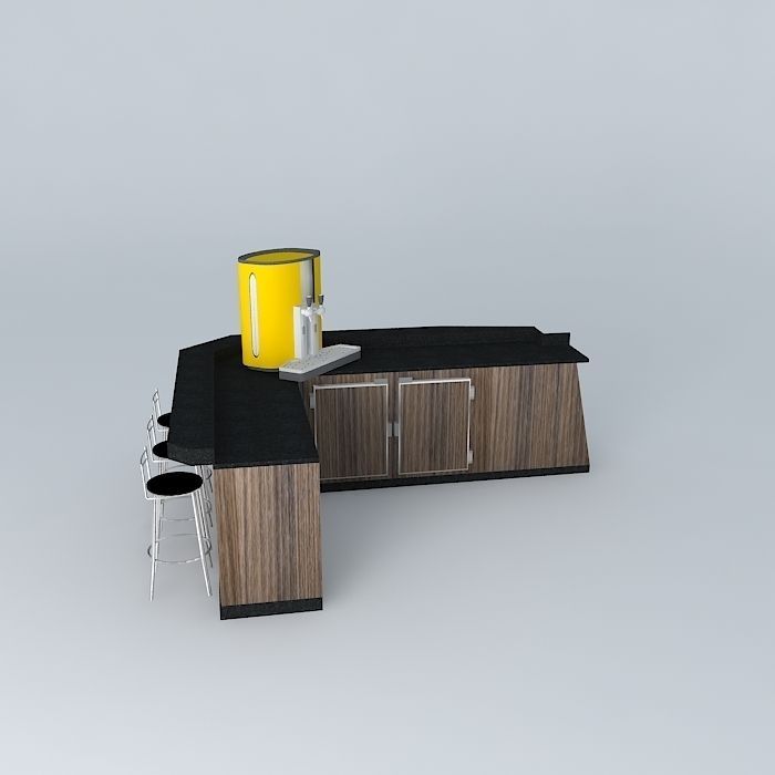 Kit305 Desk Cup Bar in L by Alex Marques Free 3D model_2