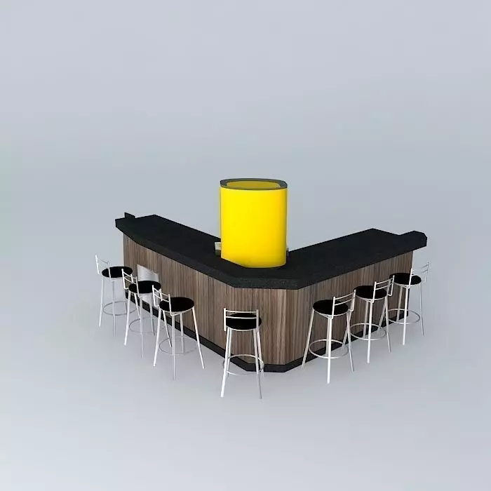 Kit305 Desk Cup Bar in L by Alex Marques Free 3D model_0