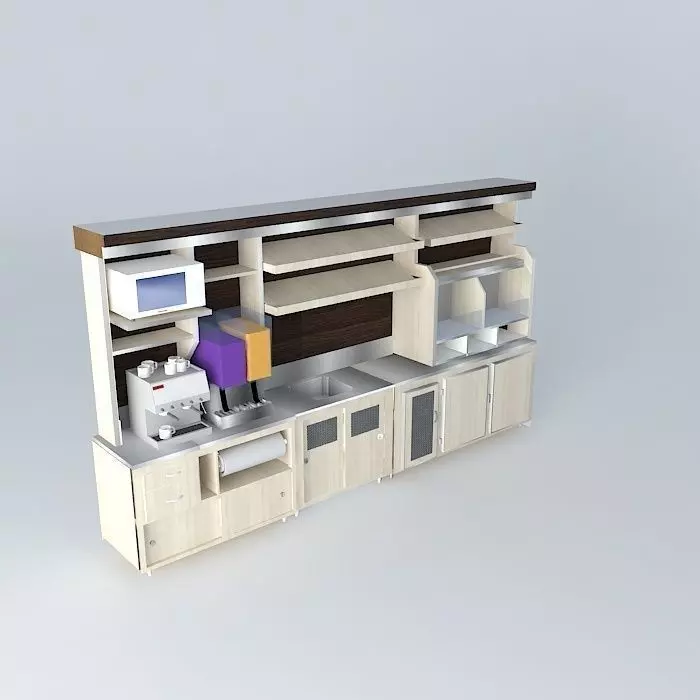 Kit119 Desk wall by Alex Marques Free 3D model