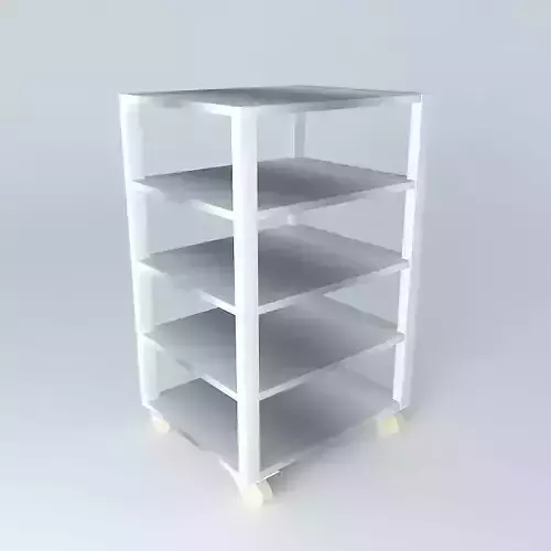 Kit shelving unit with four shelves