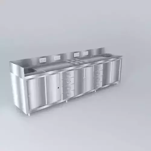 Kit234 Wall Desk in L by Alex Marques