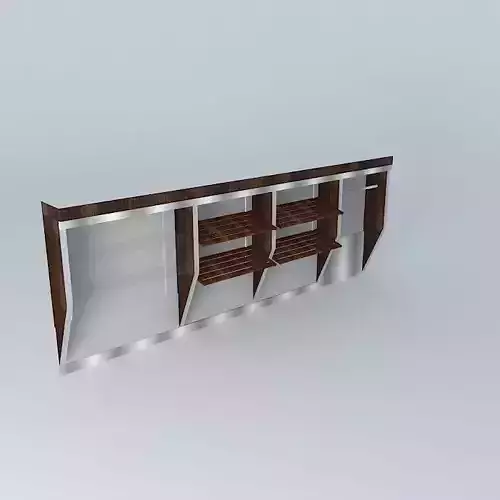 Kit411Panel Mirror and Glass Shelves by Alex Marques