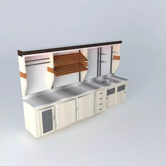 Kit115 Desk wall by Alex Marques Free 3D model