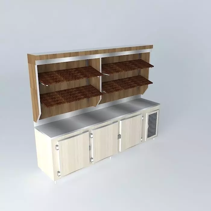 Kit133 Desk and wall niches by Alex Marques Free 3D model