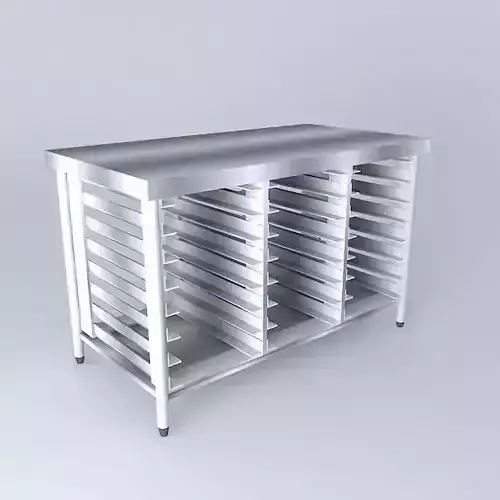 Kit stainless steel tray table