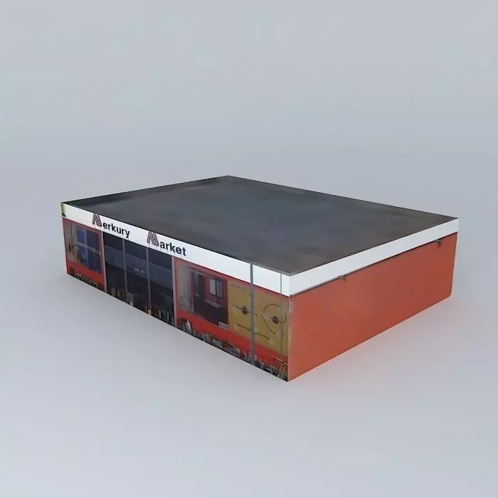 Merkury Market in Dunajska Streda MERKURY Market Üzletház Dun... Free 3D model_0