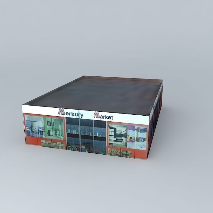 Merkury Market in Dunajska Streda MERKURY Market Üzletház Dun... Free 3D model_1