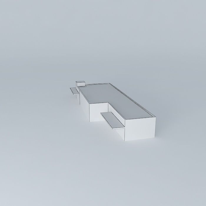 Billa department store building in Dunajska Streda Polyfunkciós Free 3D model_3