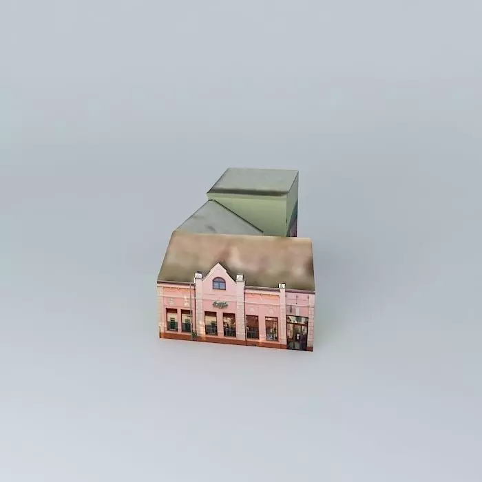 Arena games room and shops Free 3D model_0