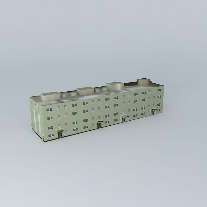 The 1376 Vblock residential Bytovka č1376 Free 3D model_1