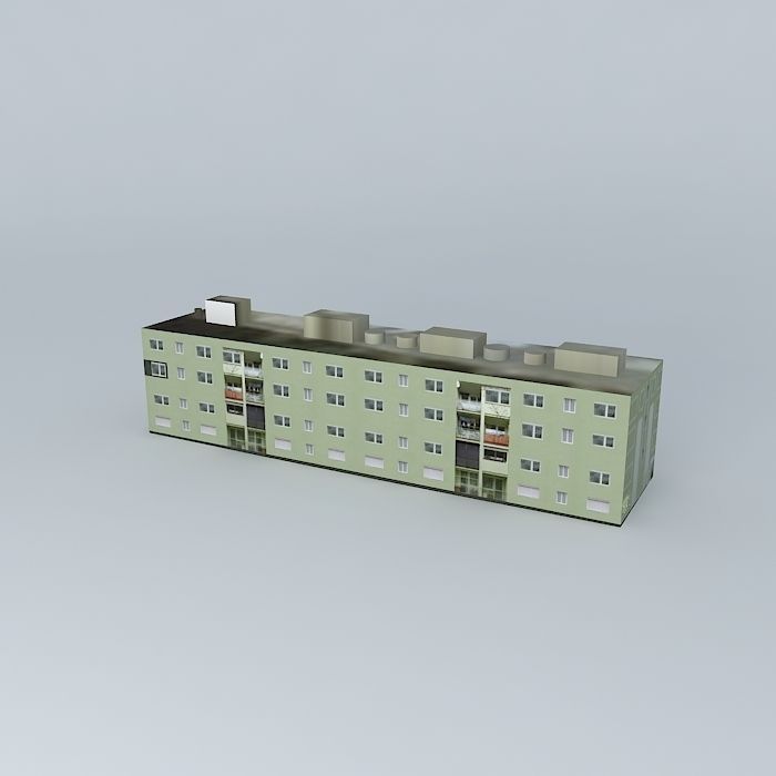 The 1376 Vblock residential Bytovka č1376 Free 3D model_2