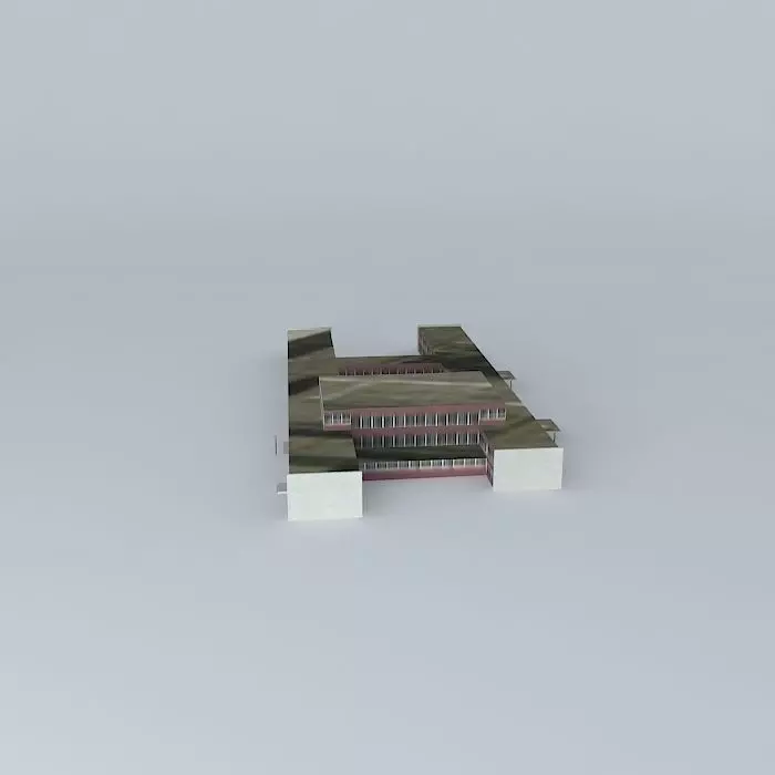 Hungarian Gyula Szabó primary school language teaching. Free 3D model