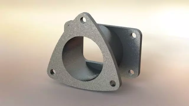 Exhaust flange asm Free 3D model_0