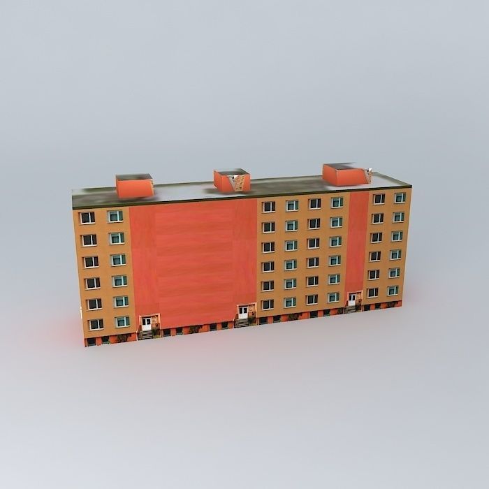 372 and panelház panel č.372 Free 3D model_1