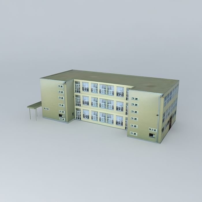Stephen Elijah House Basic School Illésháza Nový Život Free 3D model_1