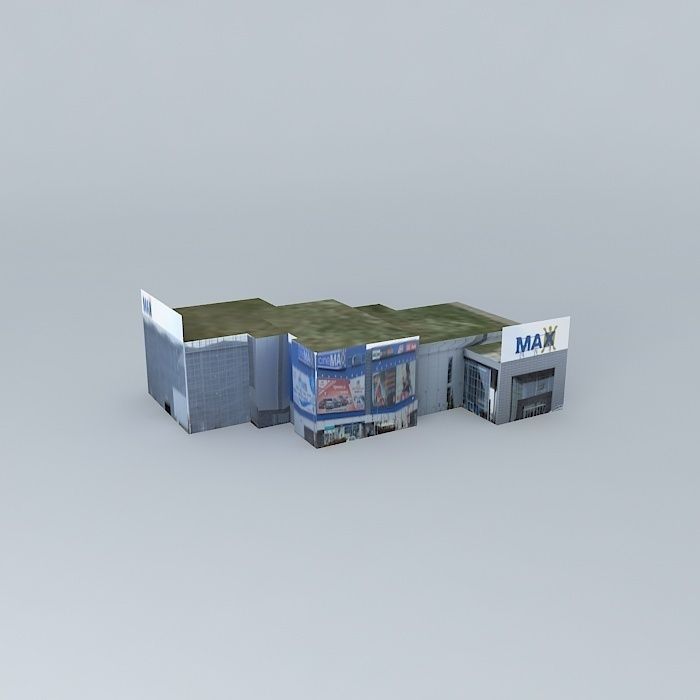 MAX shopping mall dom Max Obchodnospoločenský Free 3D model_1