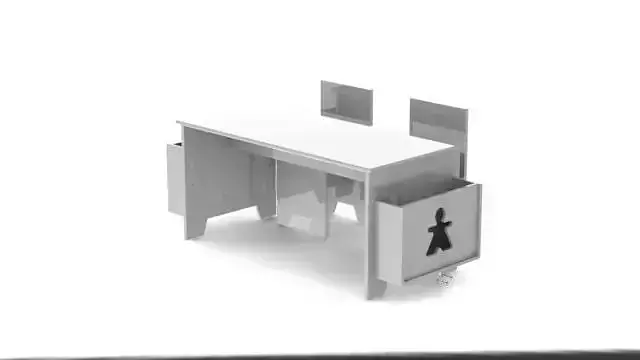 Kids desk asm Free 3D model