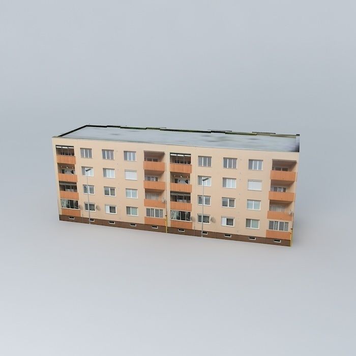 1950 Block of flats, č 1950 Free 3D model_2