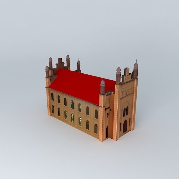The Dunaszerdahely i Synagogue Free 3D model_2