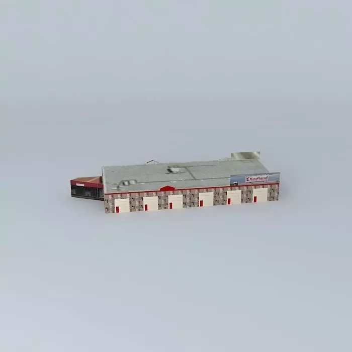 Üzletház-Kaufland Kaufland shopping center Free 3D model