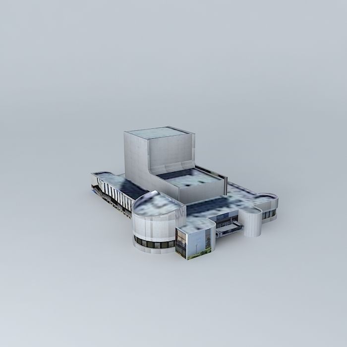 Jókai Theatre in Komárom Free 3D model_1