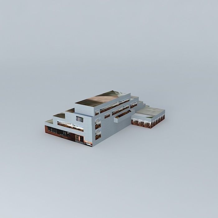 The building póstahivatal Free 3D model_2