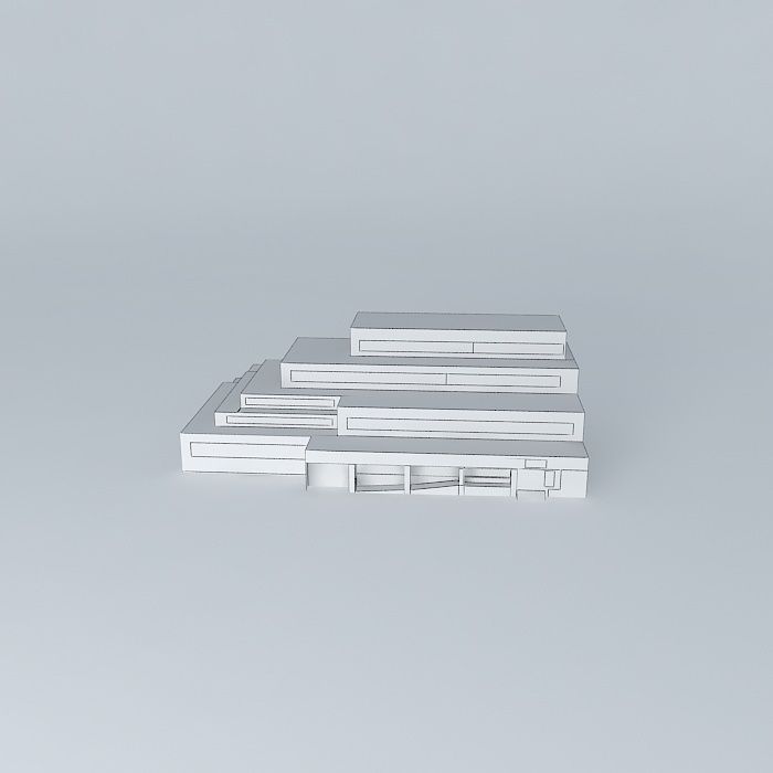 The building póstahivatal Free 3D model_3