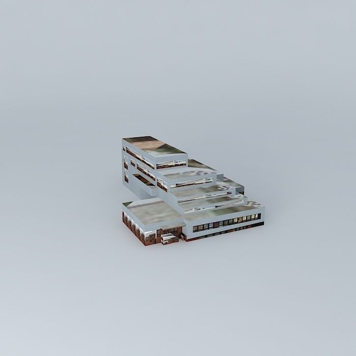 The building póstahivatal Free 3D model_1