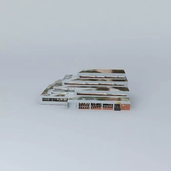 The building póstahivatal Free 3D model_0