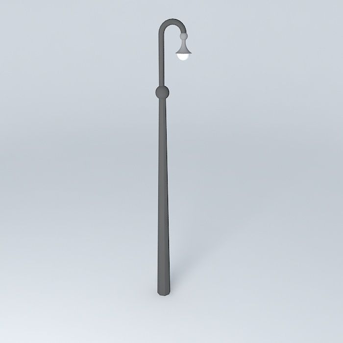Welded construction public space lighting columns Free 3D model_2