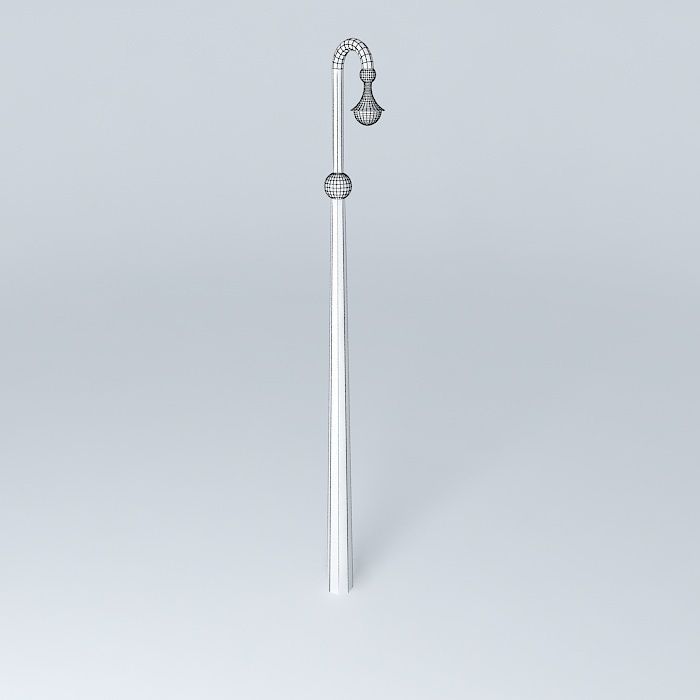 Welded construction public space lighting columns Free 3D model_4