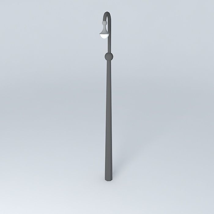Welded construction public space lighting columns Free 3D model_1