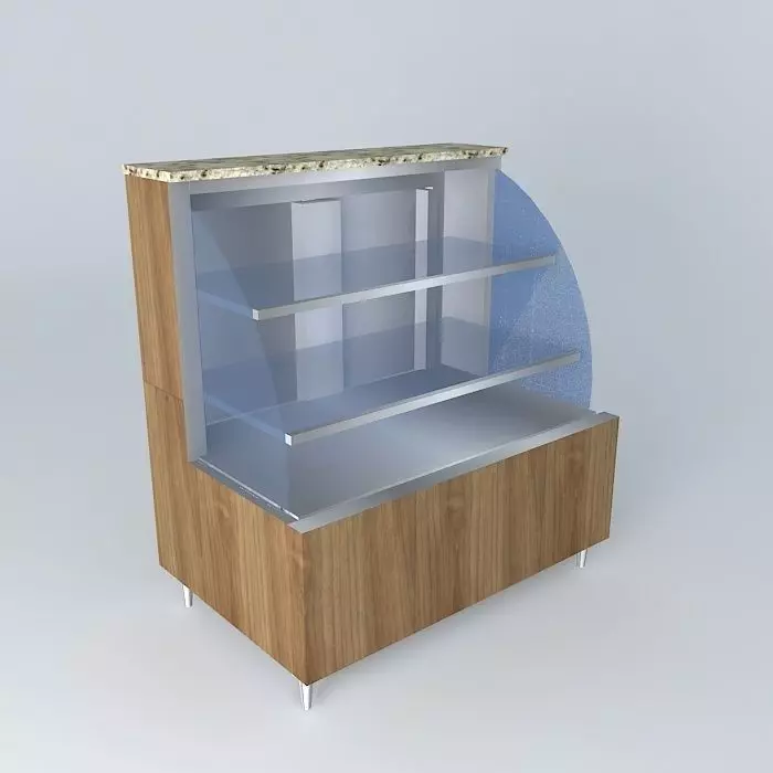 Kit803 Desk cooled by Exhibitor Forced Air Curved 2 doors by ... Free 3D model