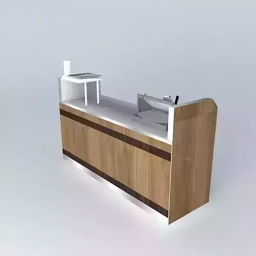 Kit reception desk with wooden top