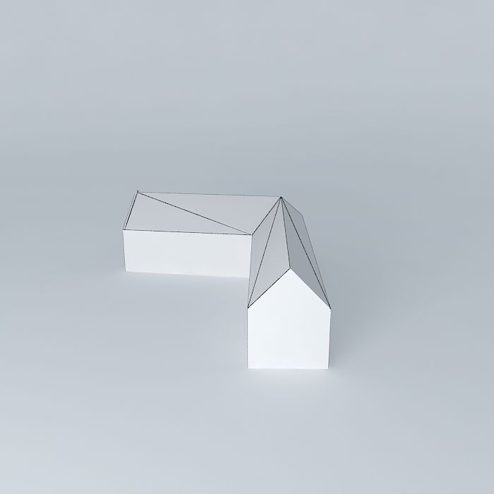 Former computer center building Free 3D model_4