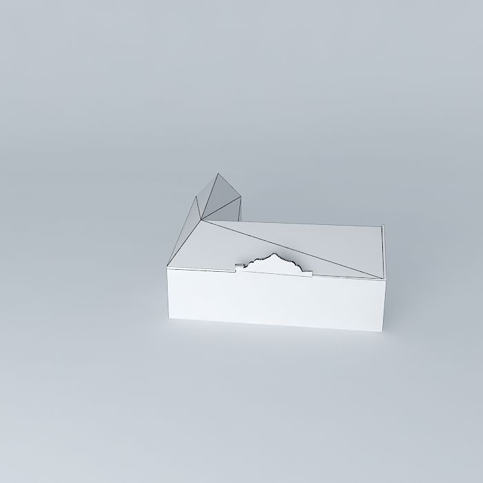 Former computer center building Free 3D model_3