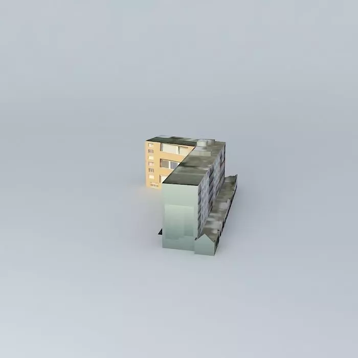 Polar 8 storey L shaped block Free 3D model_0