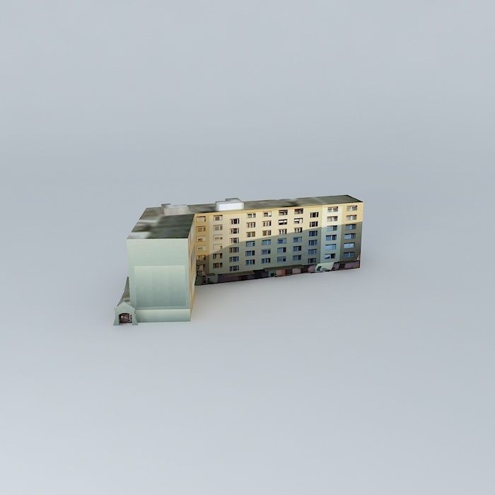 Polar 8 storey L shaped block Free 3D model_1