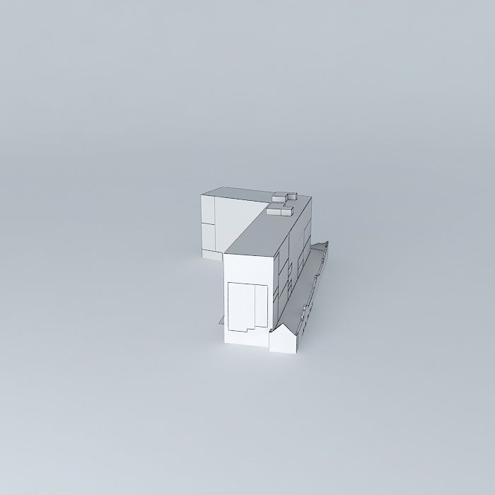 Polar 8 storey L shaped block Free 3D model_3