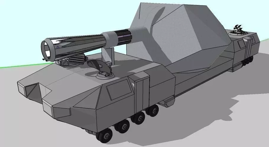 MPC Fireball - Mobile Plasma Cannon on the conveyor Mamut 2 Free 3D print model