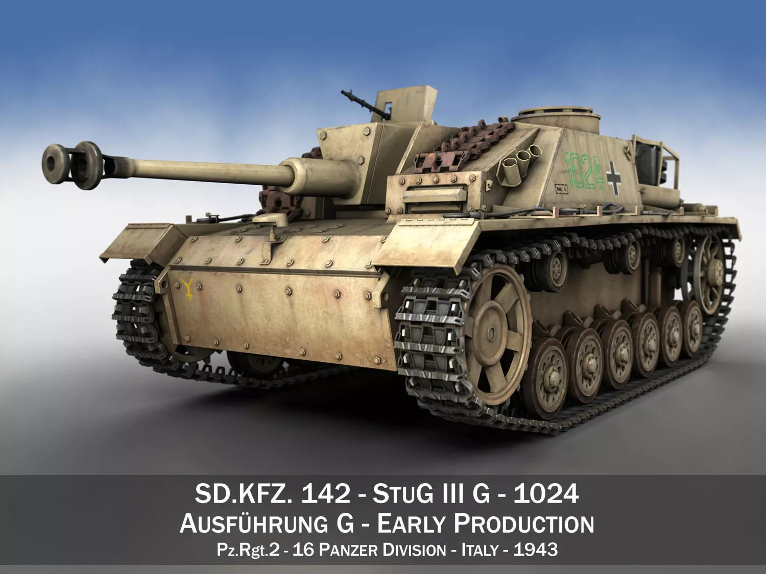 StuG III - Ausf G - 1024 - Early Production 3D model_0
