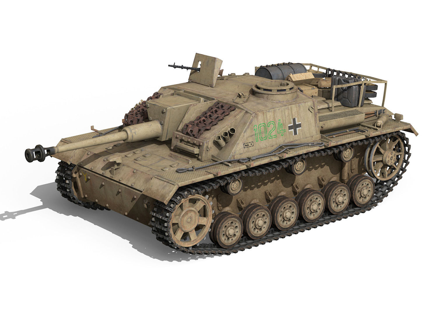 StuG III - Ausf G - 1024 - Early Production 3D model_1