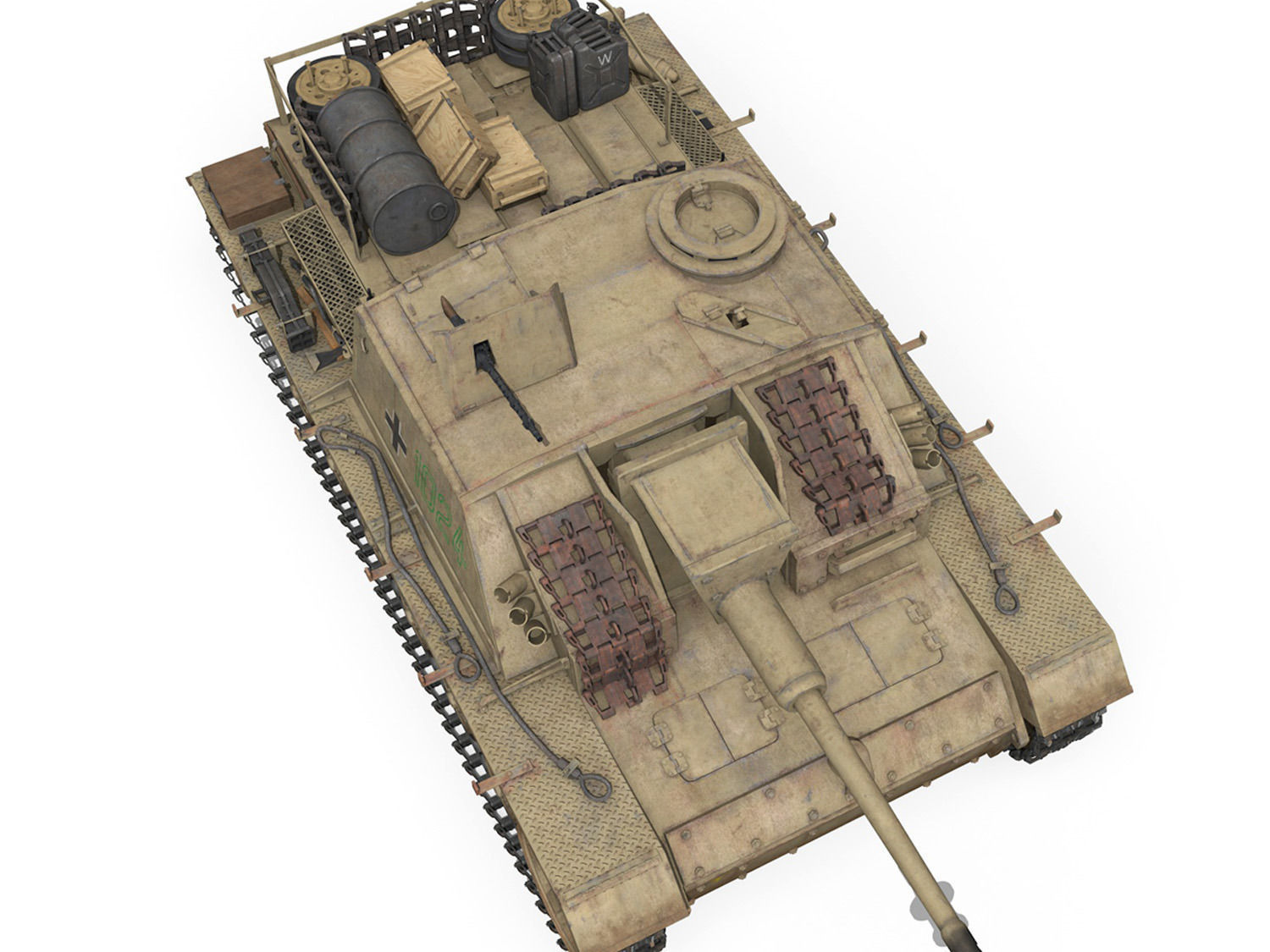 StuG III - Ausf G - 1024 - Early Production 3D model_7