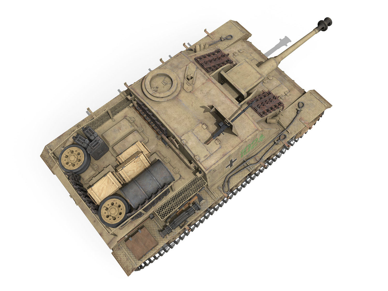 StuG III - Ausf G - 1024 - Early Production 3D model_8