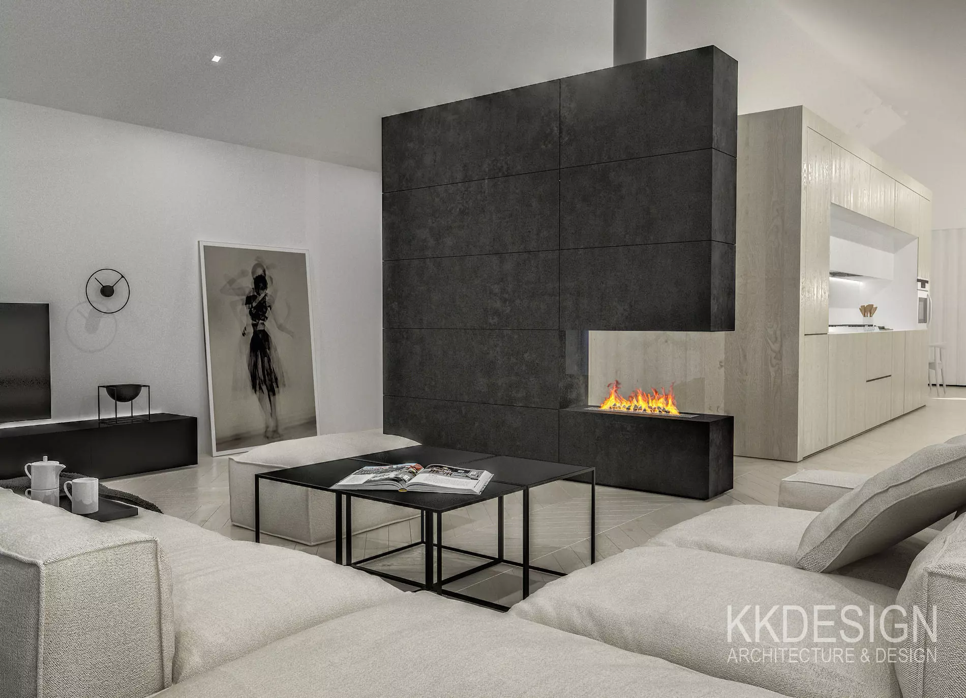 Scandinavian full interior 3D model