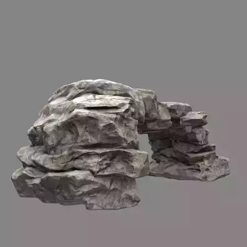 mountain rock arch Low-poly 3D model