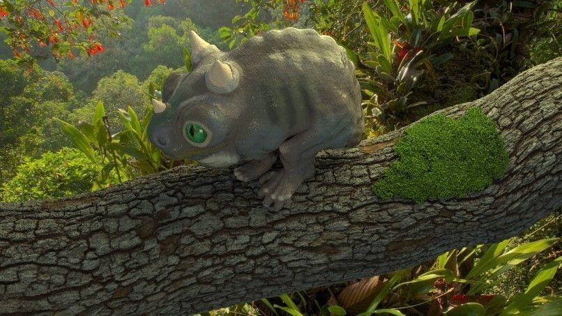 little alien reptile creature RIGGED 3D model_7