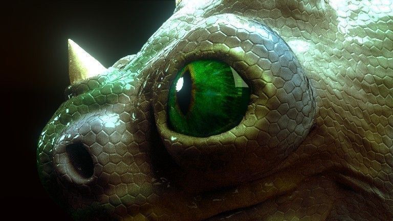 little alien reptile creature RIGGED 3D model_5