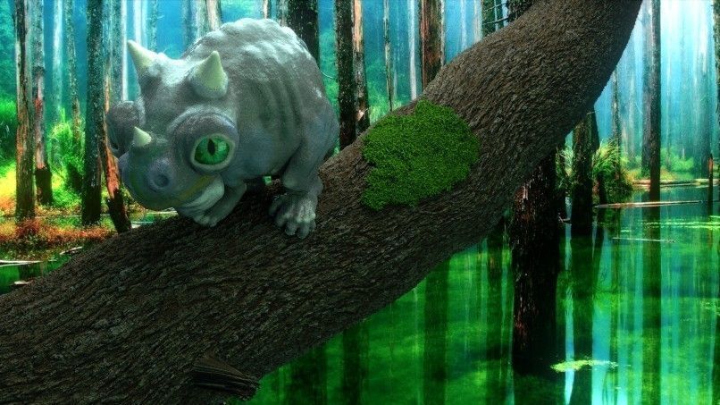 little alien reptile creature RIGGED 3D model_9